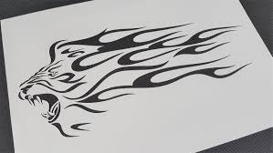 Airbrush stencils for motorcycles