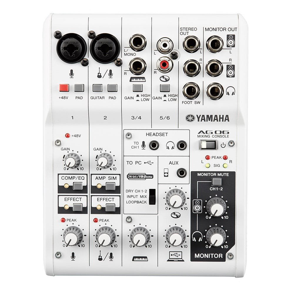 Yamaha AG06 - 6 Channel USB Mixer/Audio Interface - Andertons Music Co.