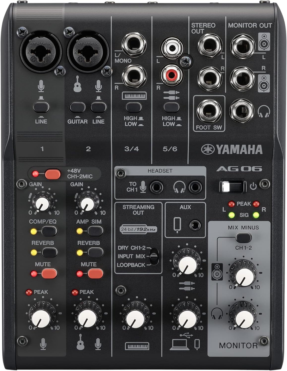 Yamaha AG06MK2 Black 6-Channel Live Streaming Jamaica | Ubuy