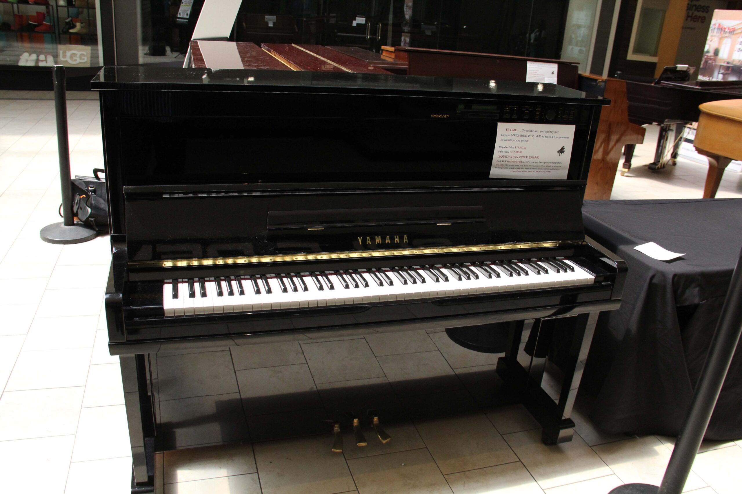 Buy Used Yamaha Disklavier Pro. Upright Piano in Rockaway NJ - B Natural Pianos