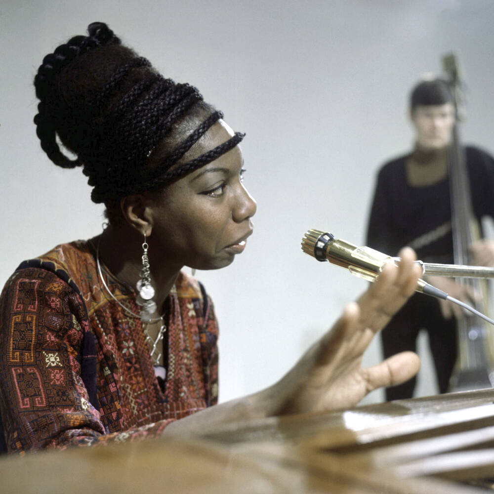 Nina Simone on the piano (1967) - Photographic print for sale