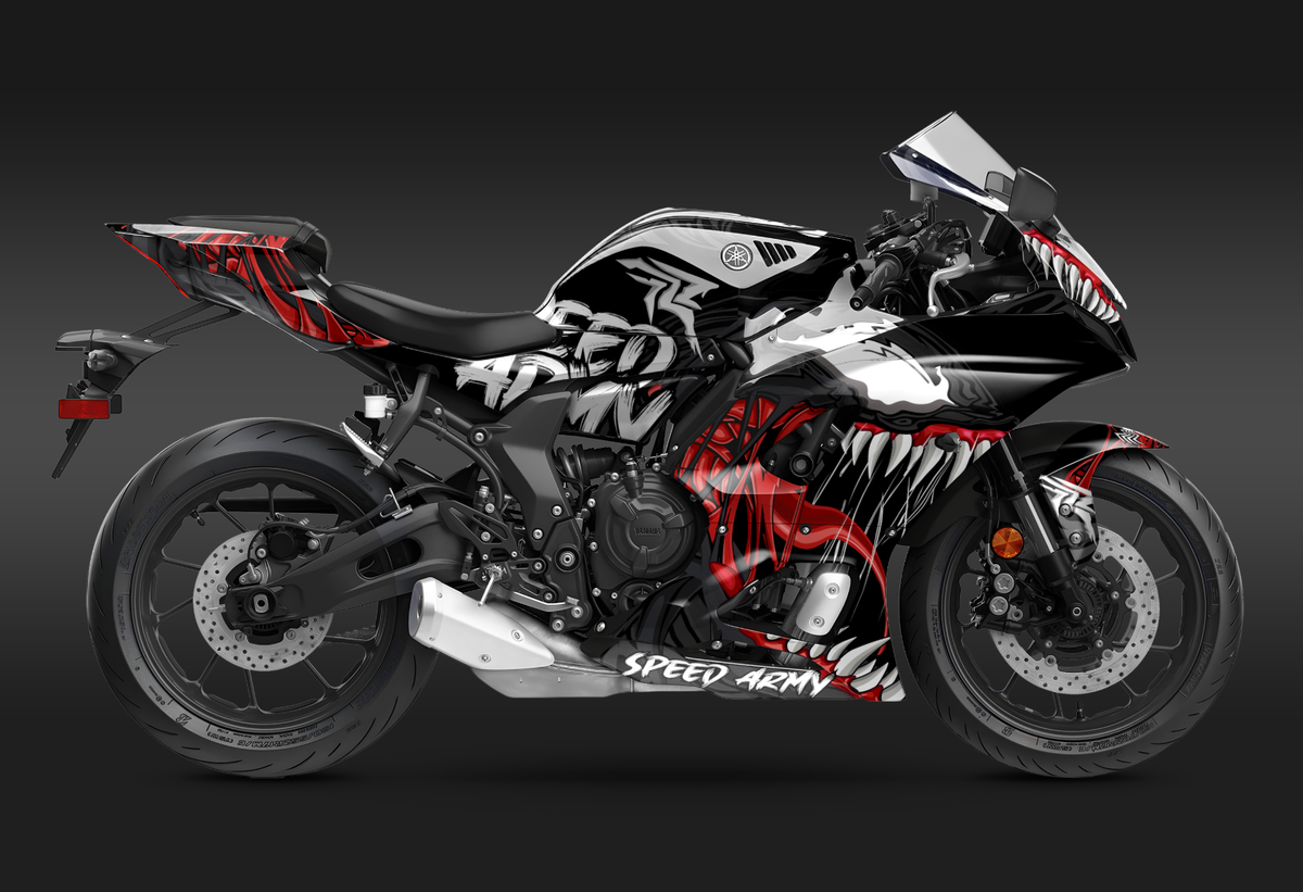 Venom Inspired Yamaha R7 Decals Graphics Kit 2022-2025 – Custom Sticker Wrap | eBay Australia